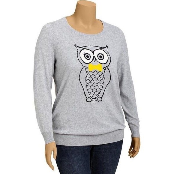 Gray Owl Sweater - Old Navy extra small XS - Picture 2 of 7